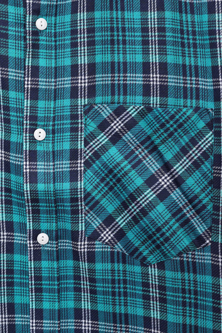 Check Blue Casual Shirt