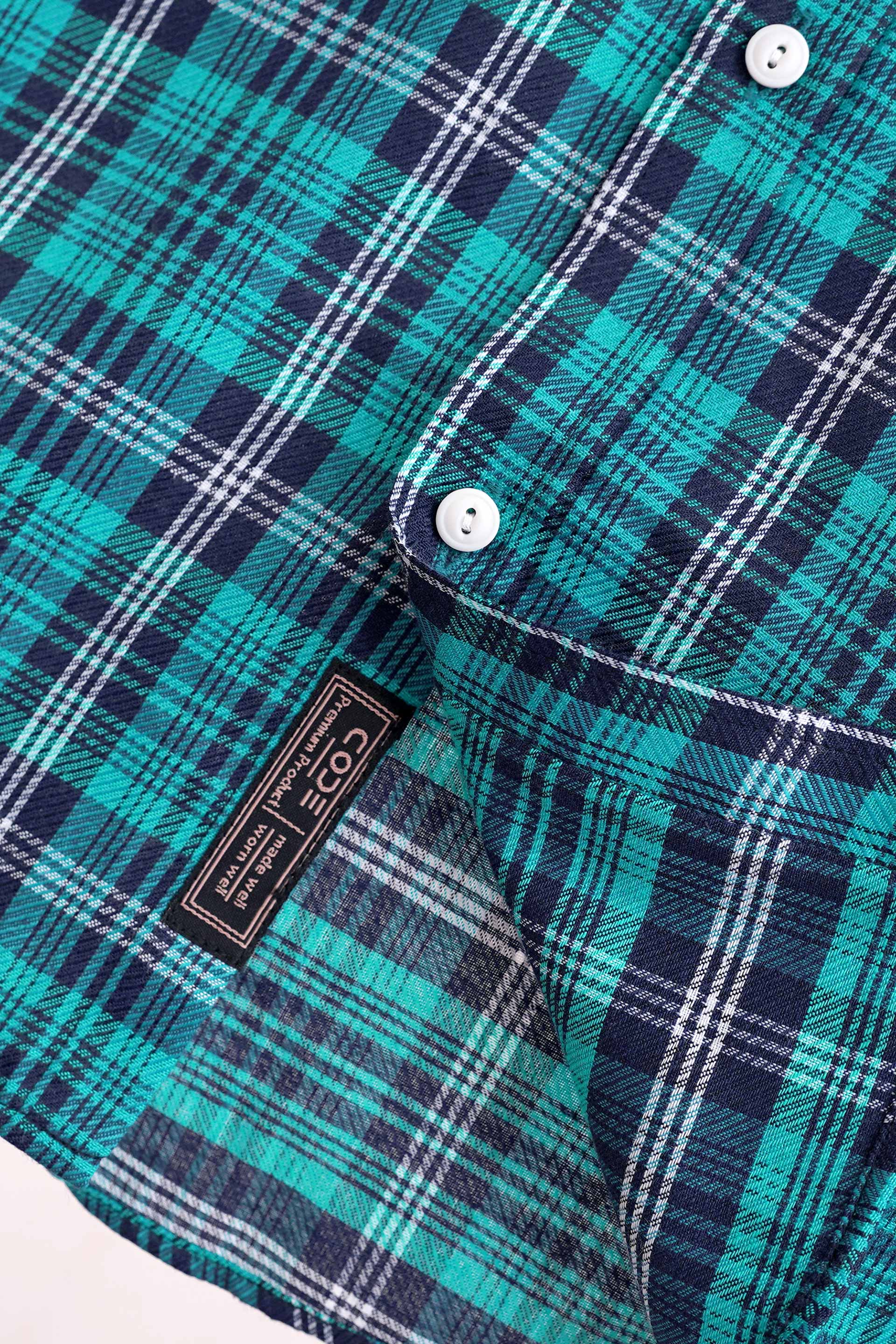 Check Blue Casual Shirt