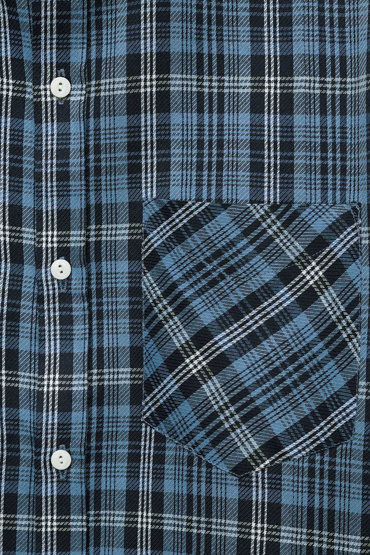 Blue Check Casual Shirt