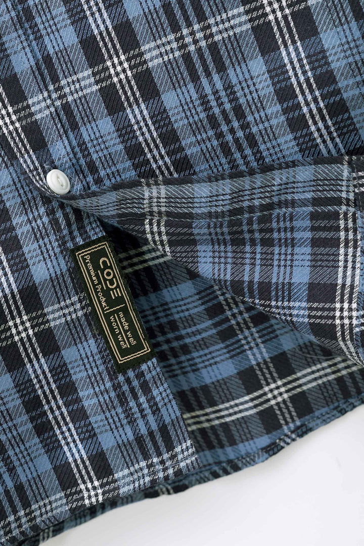 Blue Check Casual Shirt