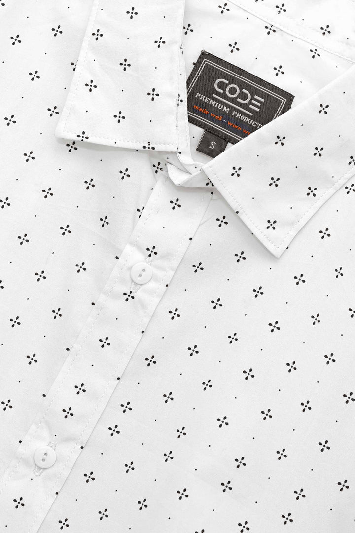Printed Button Down Casual Shirt