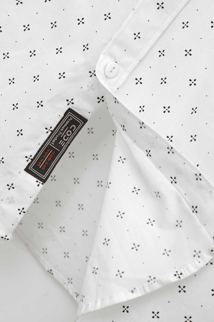 Printed Button Down Casual Shirt