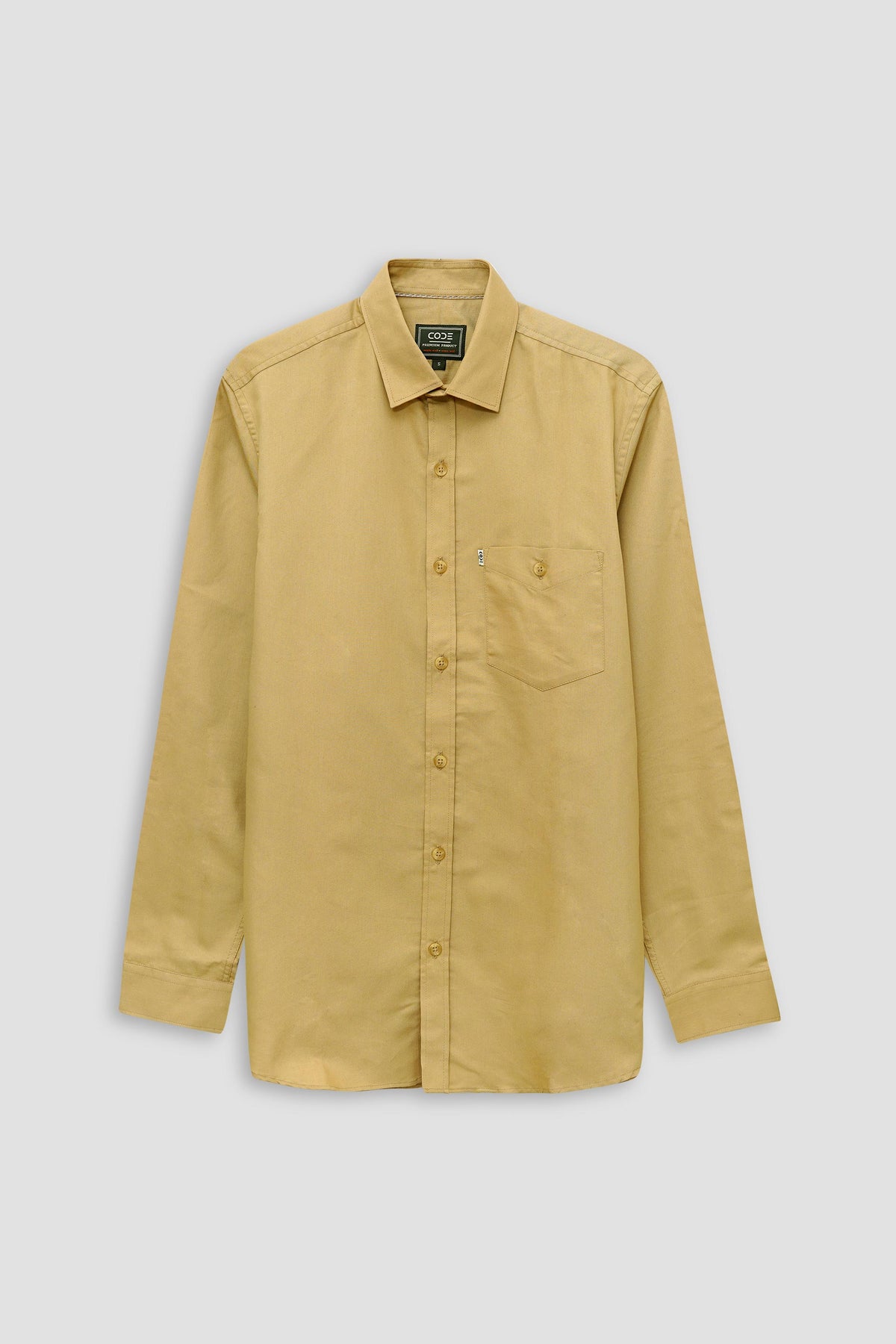 beige denim casual shirt for men