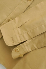Beige Denim Plain Casual Shirt