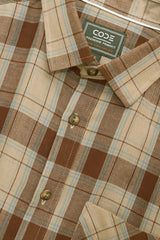 Check Brown Casual Shirt