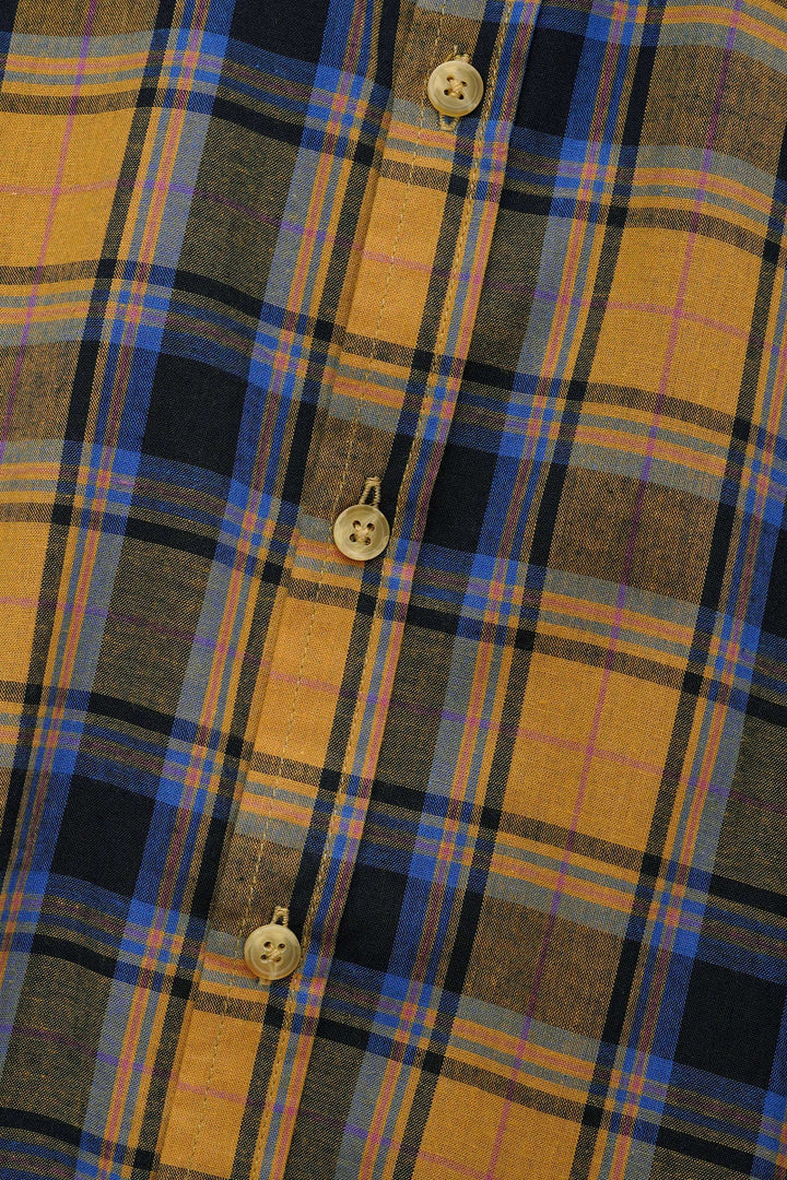 Check Yellow/Blue Casual Shirt