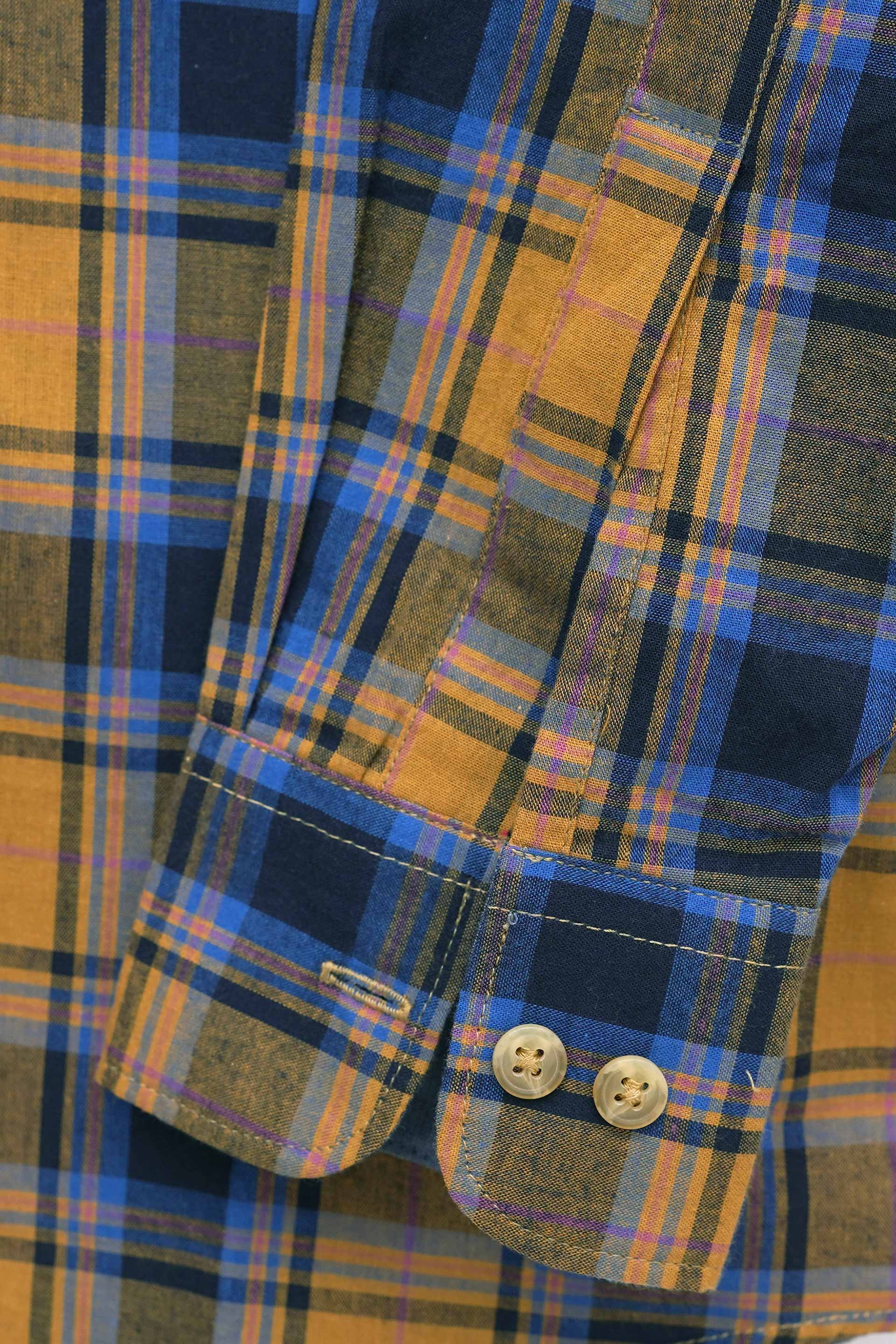 Check Yellow/Blue Casual Shirt