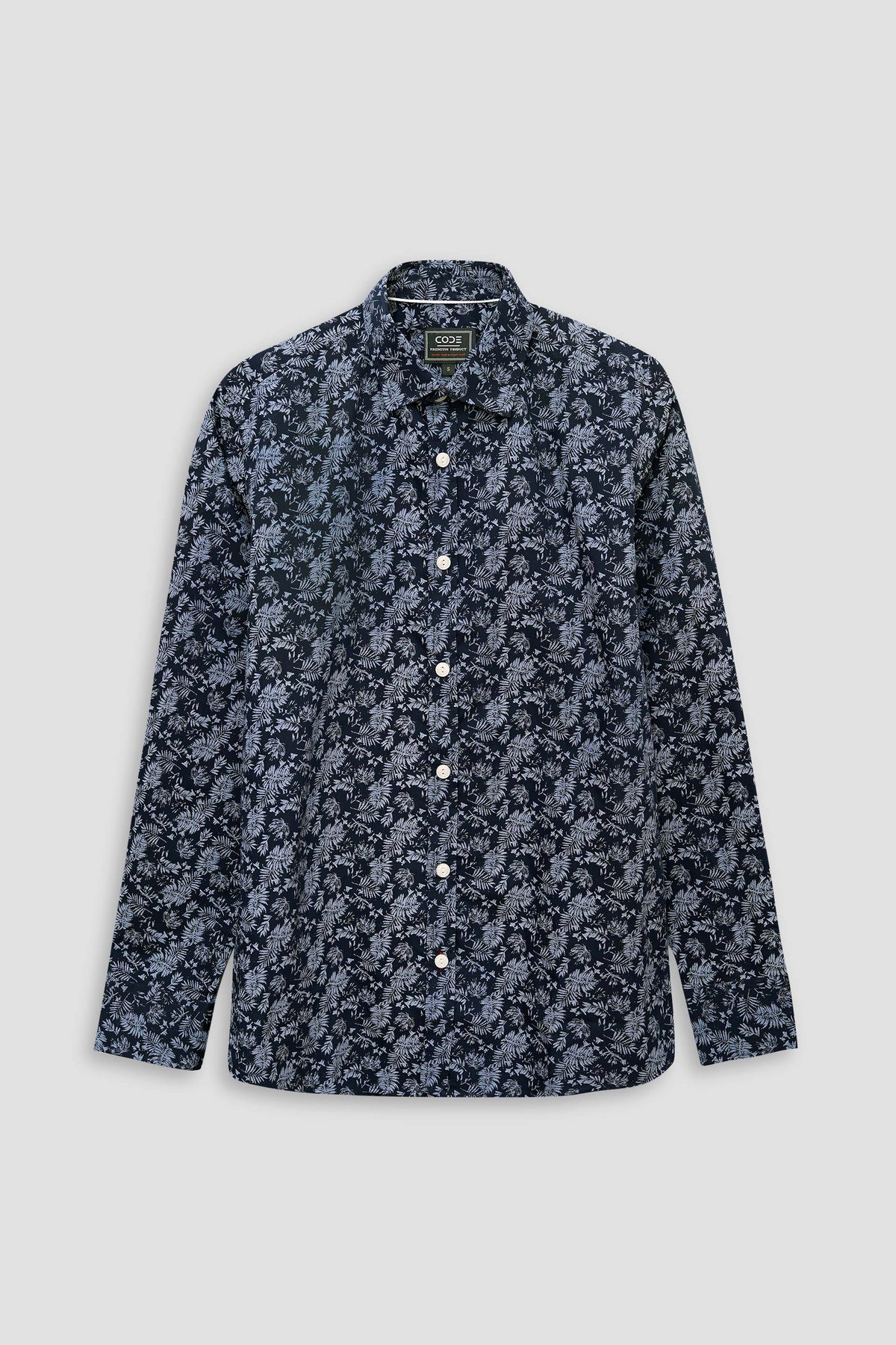 Printed Blue Casual Shirt