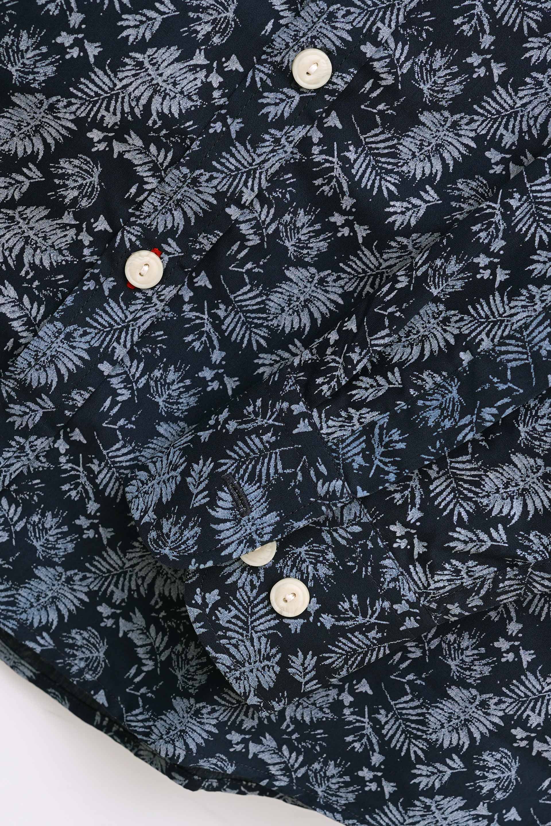 Printed Blue Casual Shirt