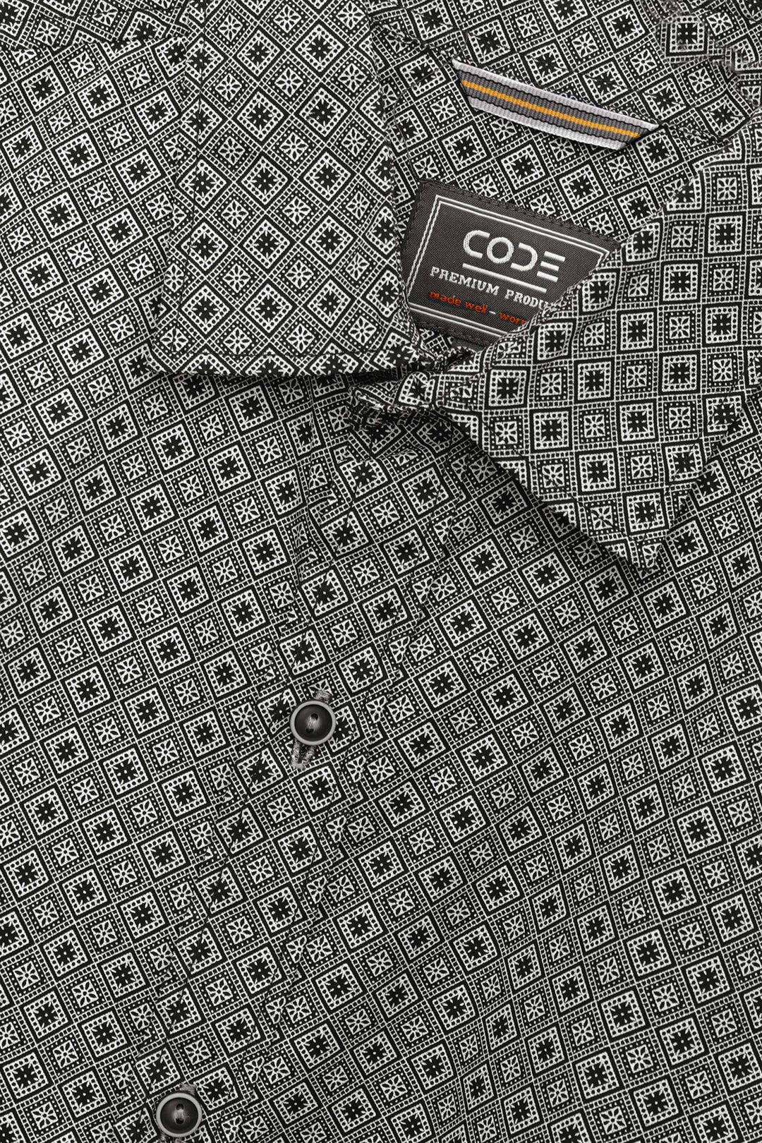 Black Printed Casual Shirt