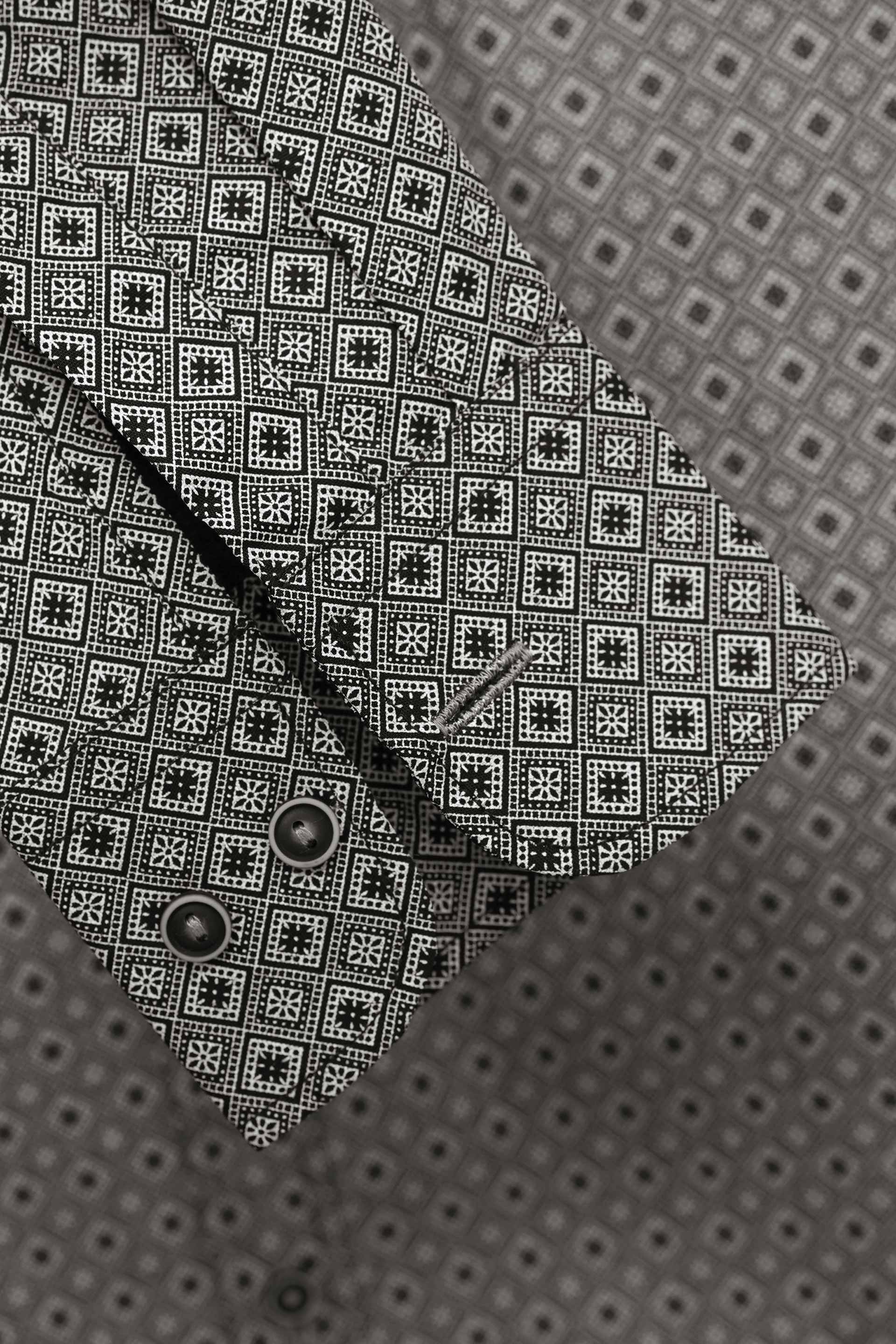 Black Printed Casual Shirt