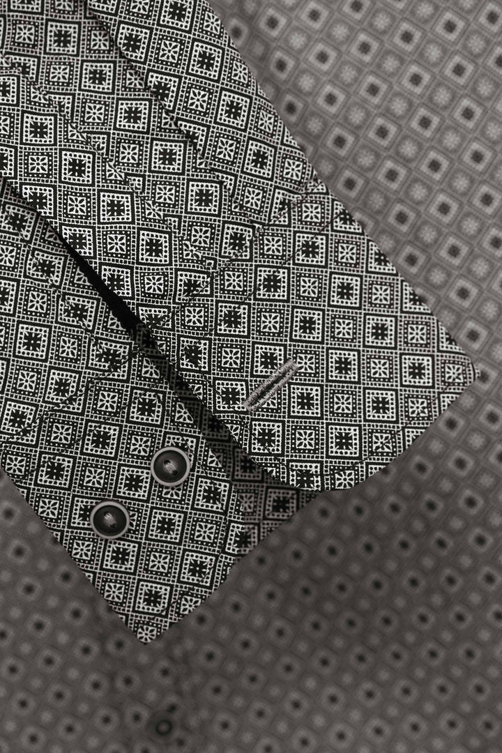 Black Printed Casual Shirt