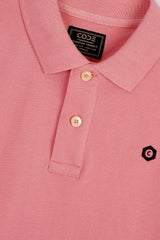 Peach Pink Pique Polo Shirt