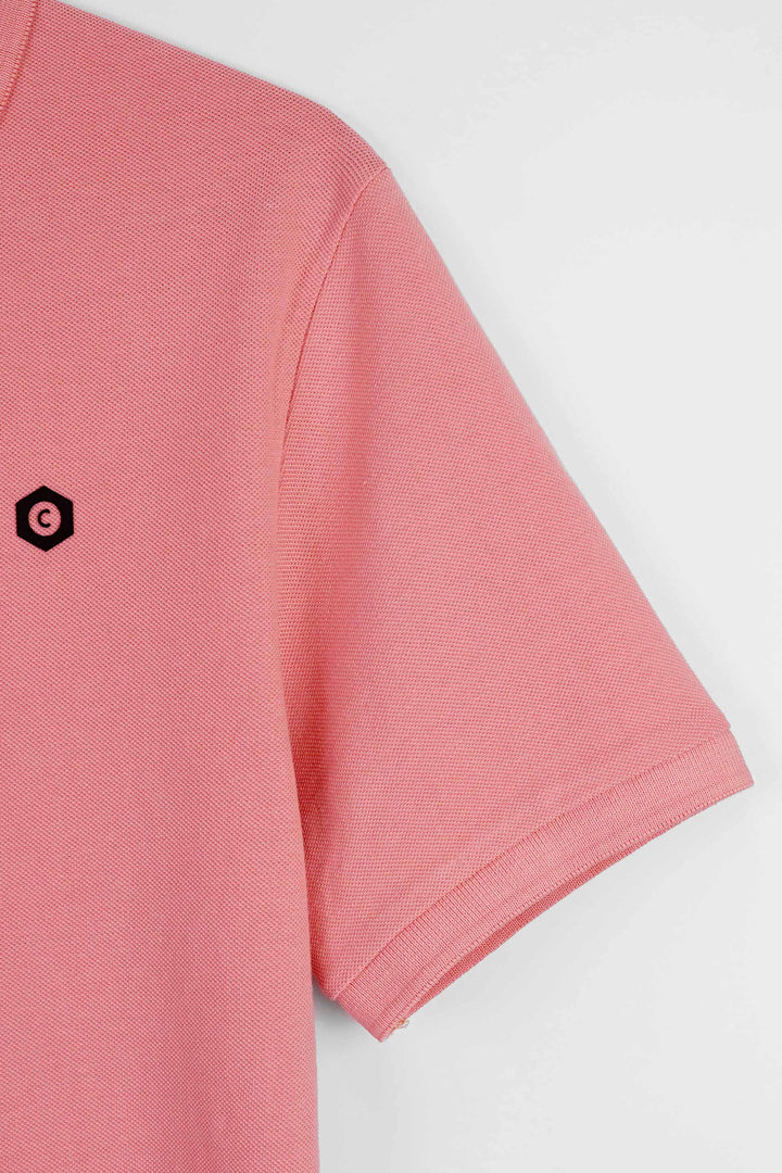 Peach Pink Pique Polo Shirt