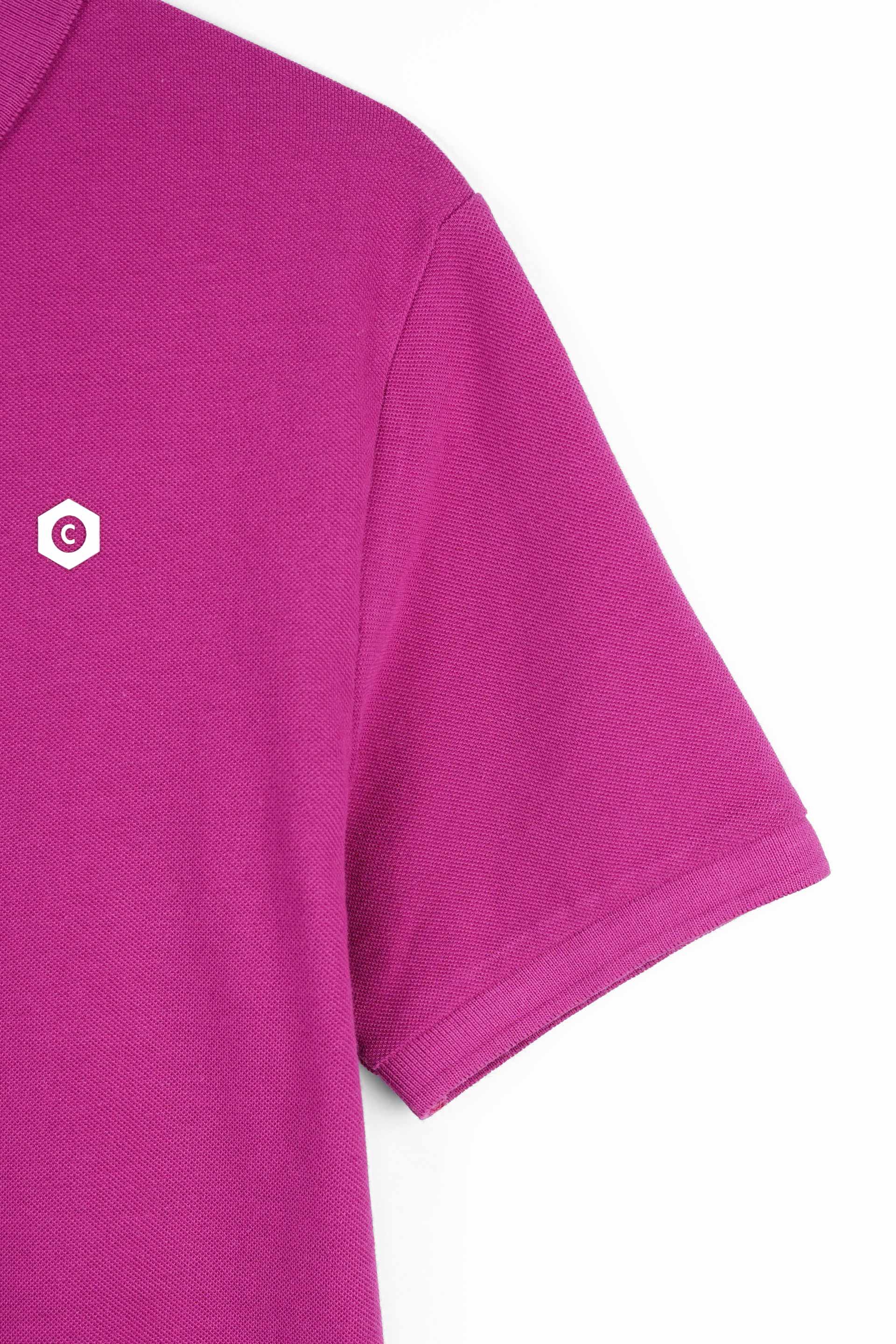 Magenta Pique Polo Shirt