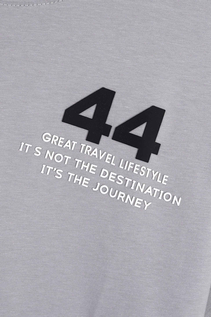 Grey Graphic Printed T-Shirt