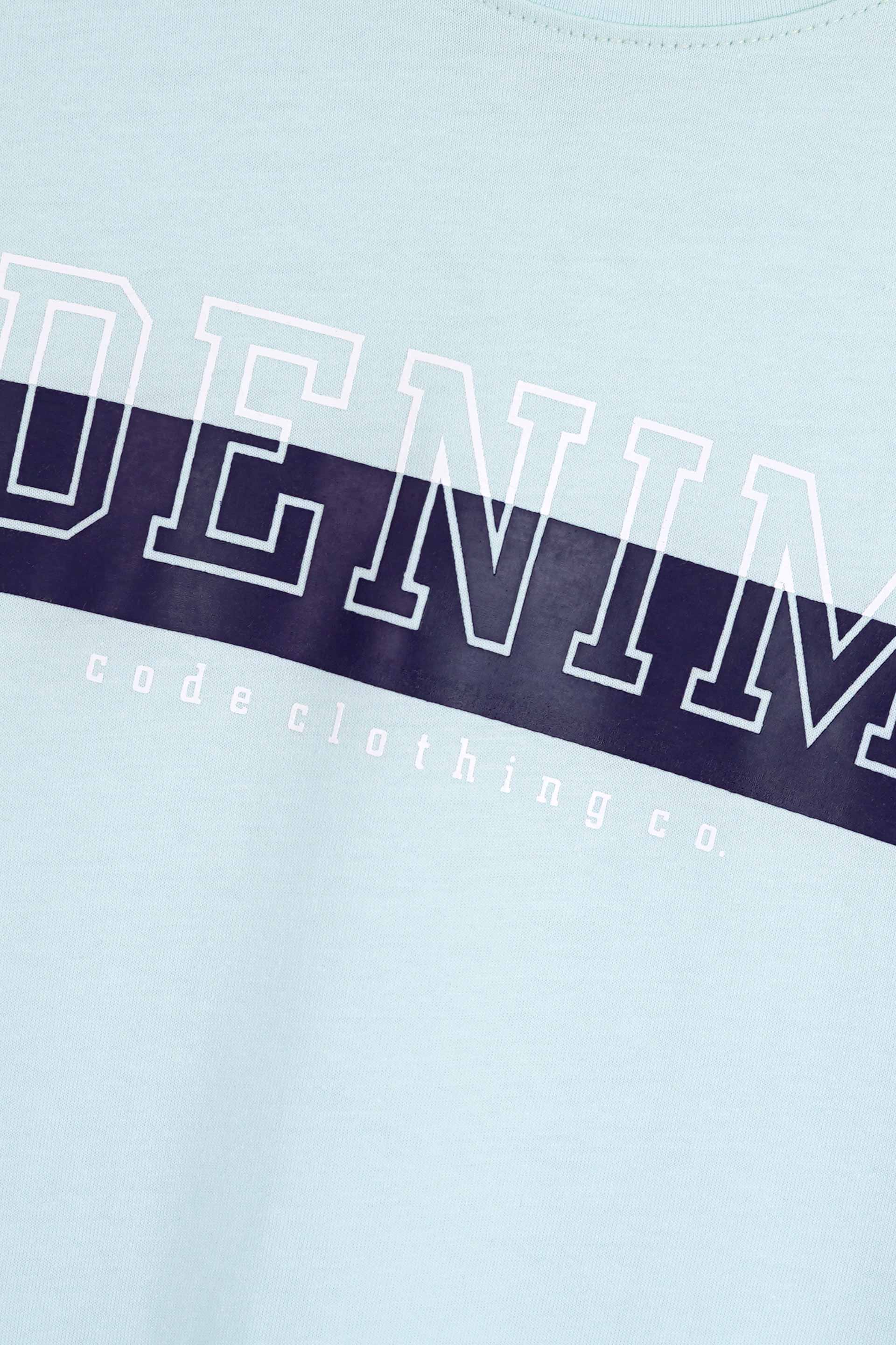 Sky Blue Graphic Printed T-Shirt