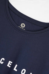 Dark Navy Graphic Printed T-Shirt