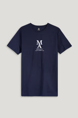 Dark Navy Graphic Printed T-Shirt