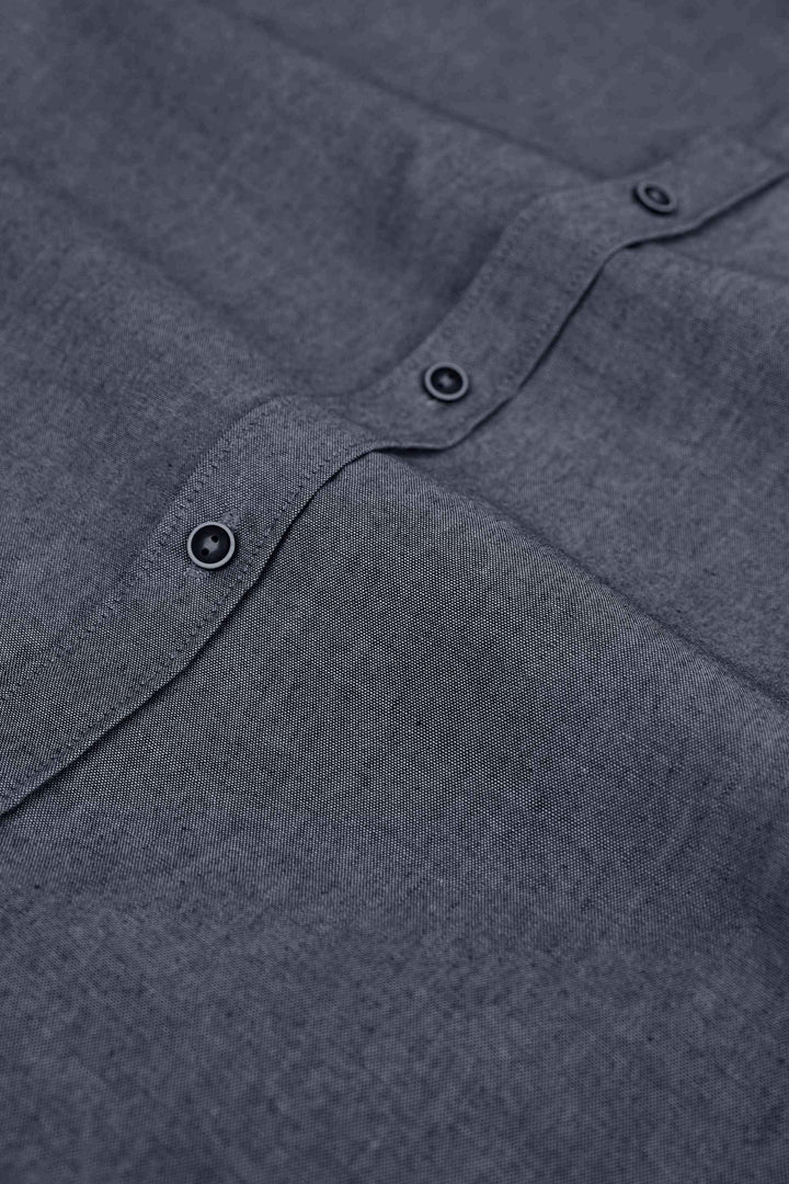 GREY PRINTED CASUAL SHIRT