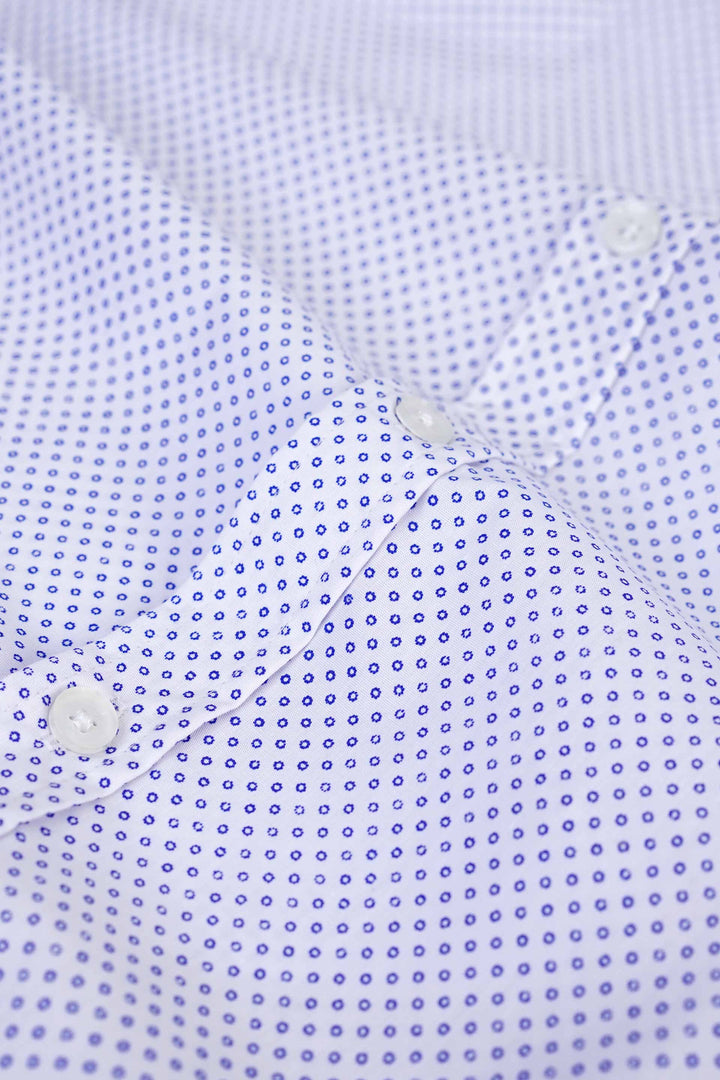 BLU/ WHITE CASUAL SHIRT