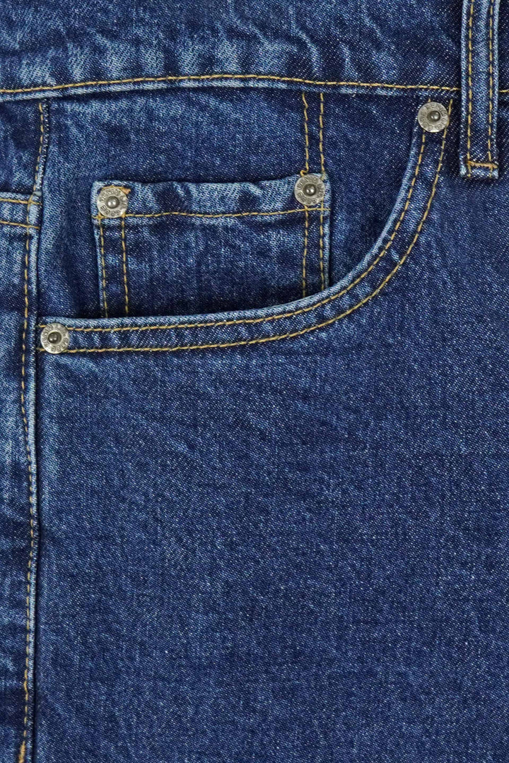 Dark Blue Denim Jeans Tailor Fit