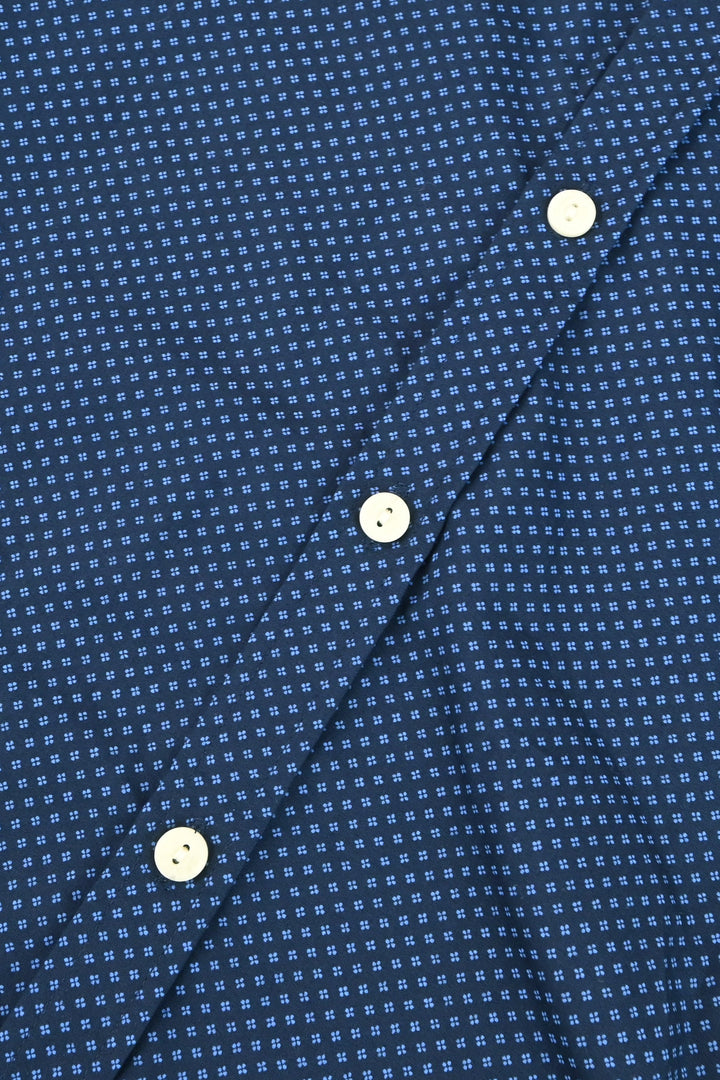 PRINTED BLUE CASUAL SHIRT