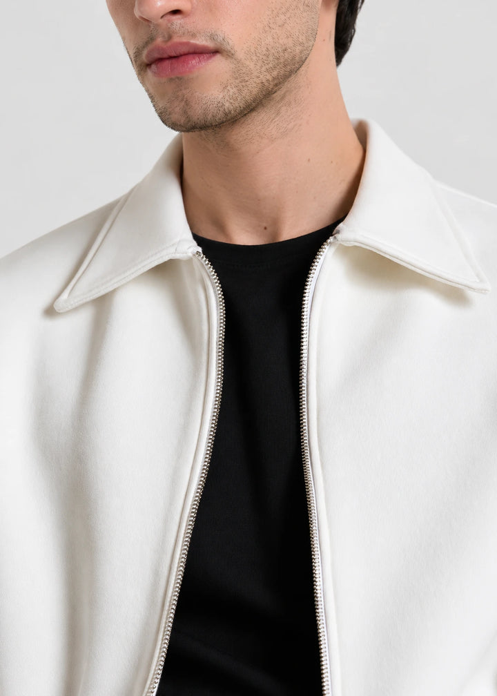 Off White Collared Sweatshirt