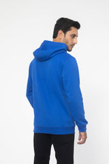 BLUE FLEECE FABRIC MEN'S HOODIE