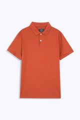 Rust Pique Polo Shirt