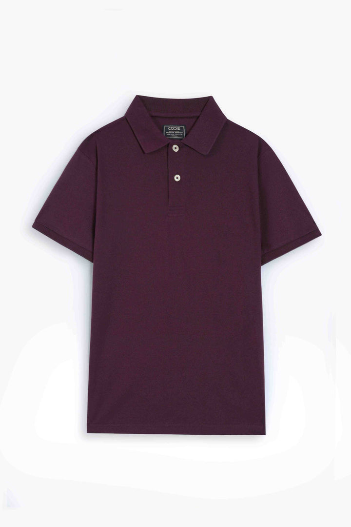 Maroon Pique Polo Shirt