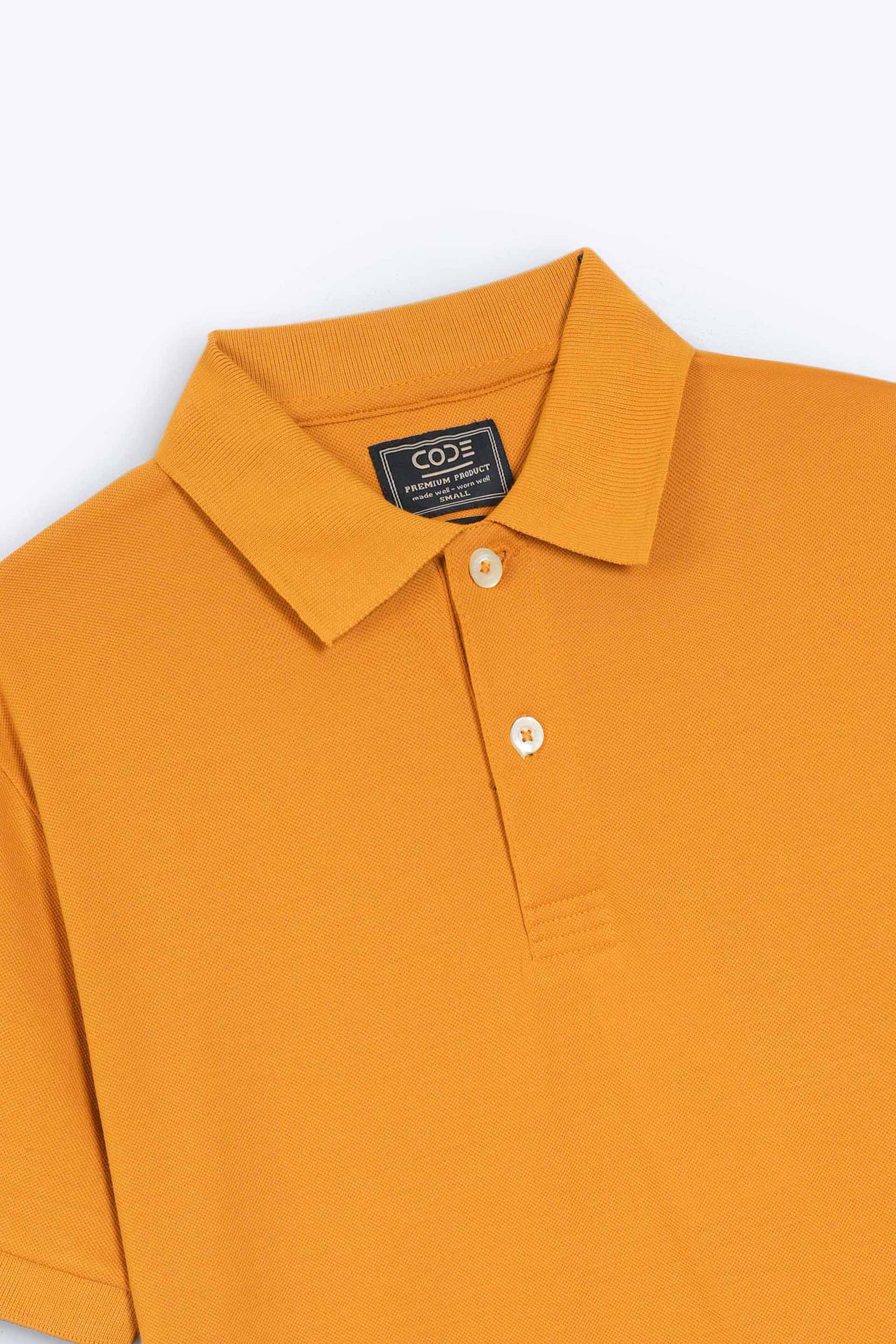 Mustard Pique Polo Shirt