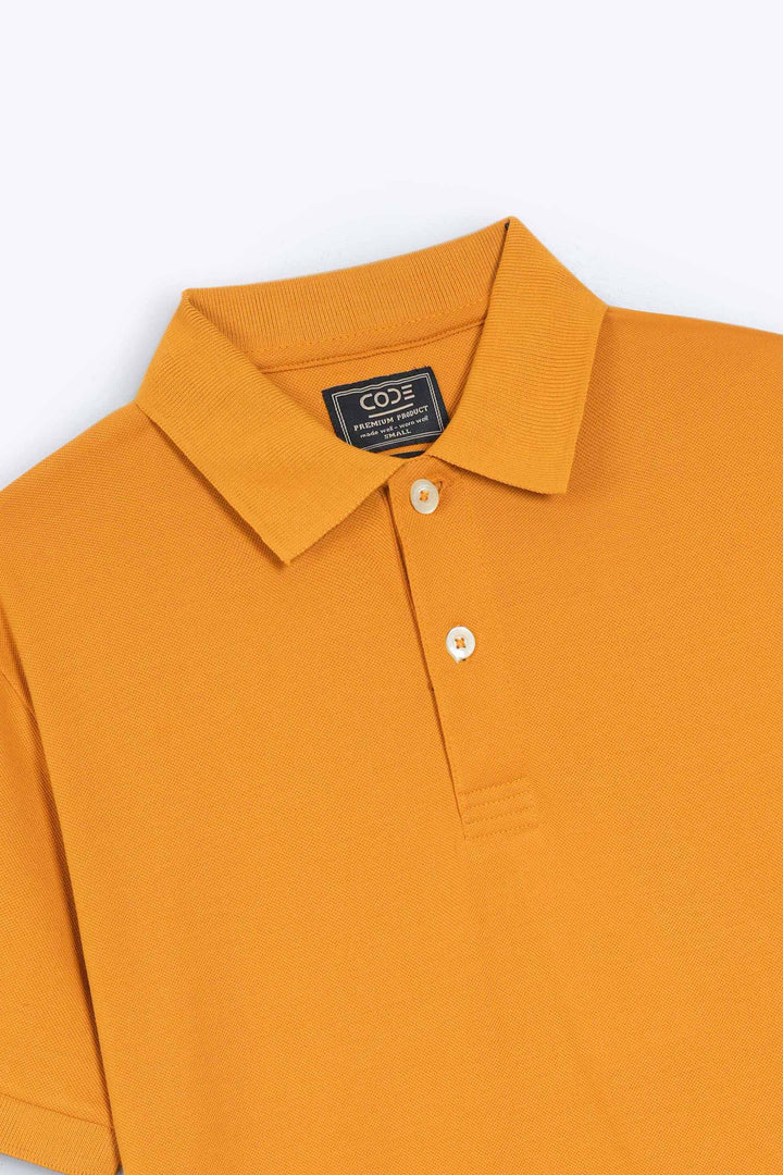 Mustard Pique Polo Shirt