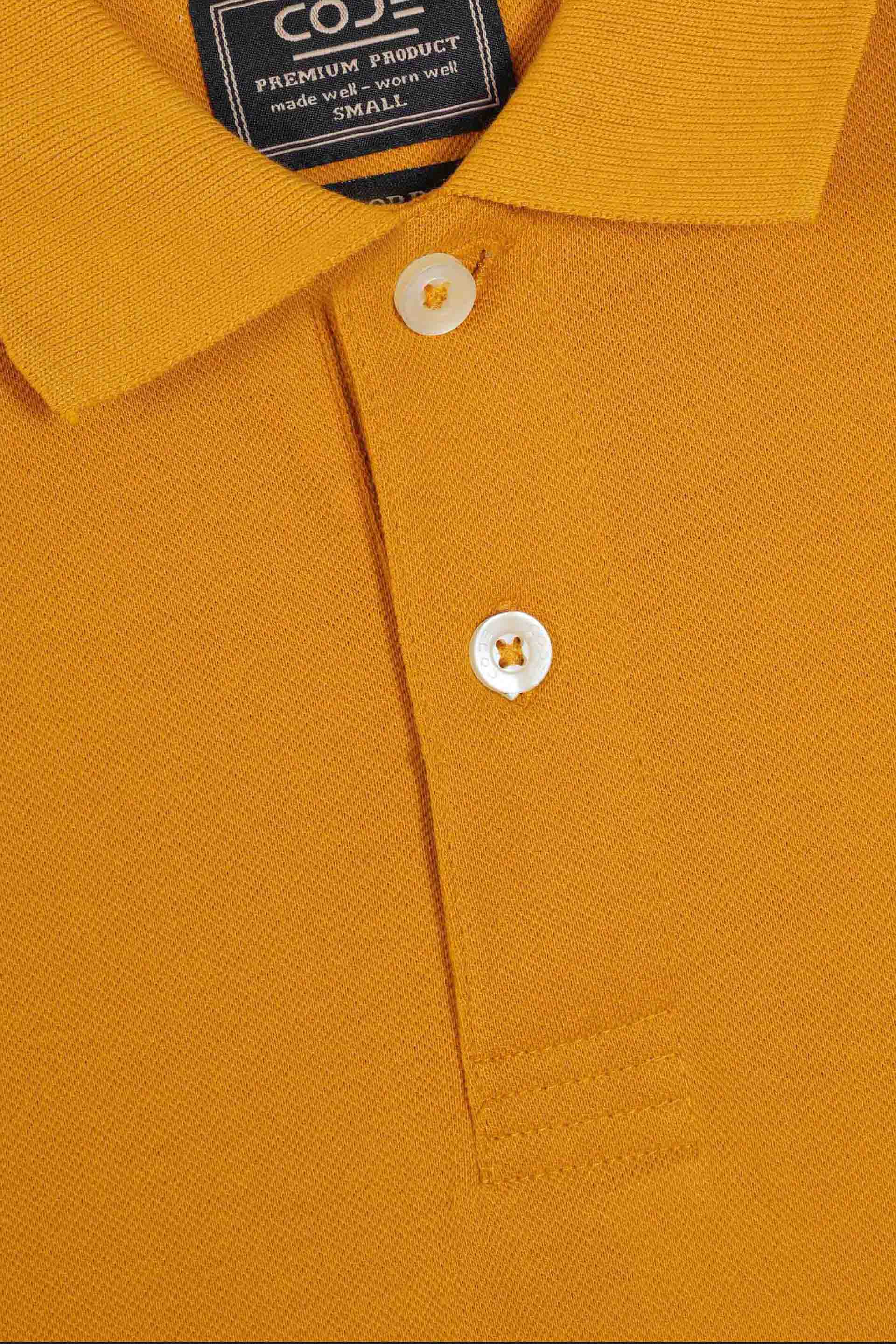 Mustard Pique Polo Shirt