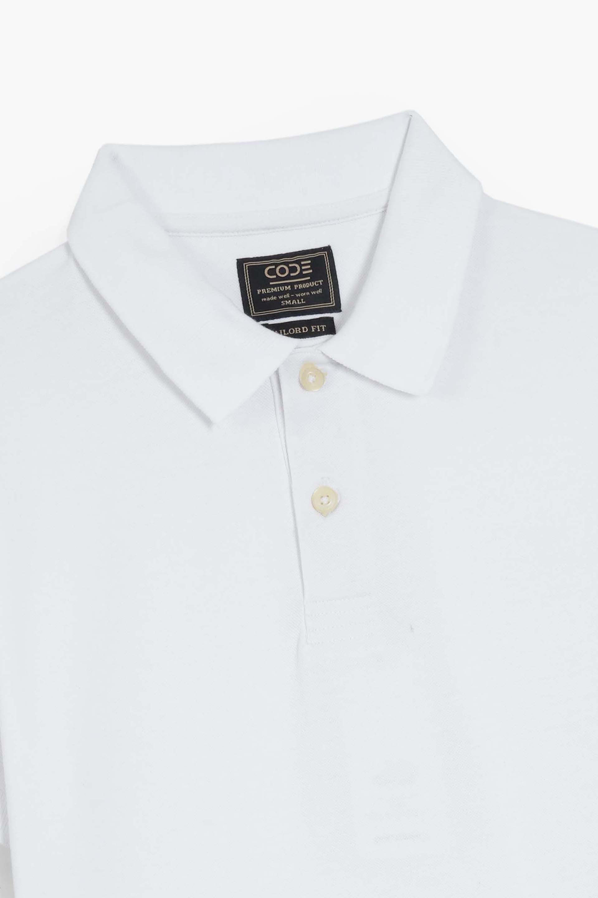 White Pique Polo Shirt