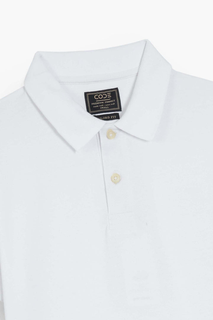 White Pique Polo Shirt