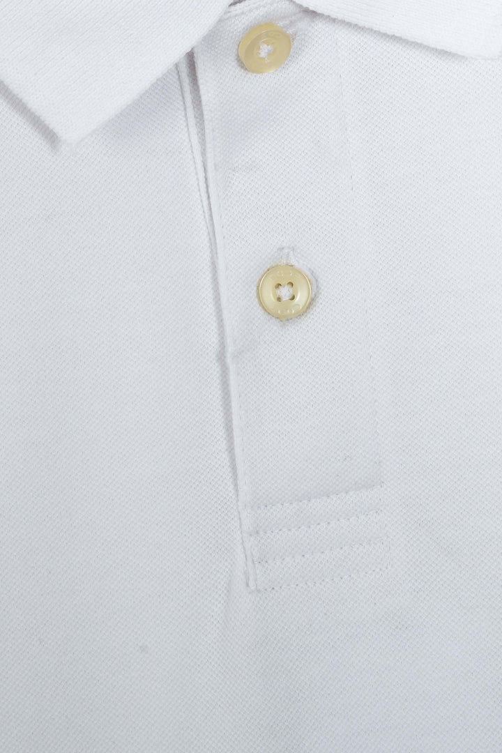 White Pique Polo Shirt