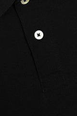 Black Pique Polo Shirt