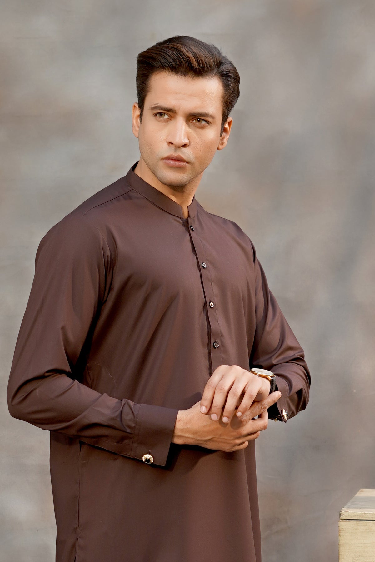 BASIC BROWN KAMEEZ SHALWAR
