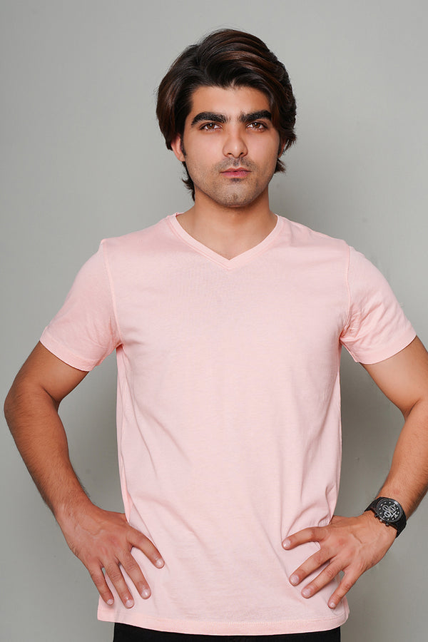 Light Pink Plain T-Shirt