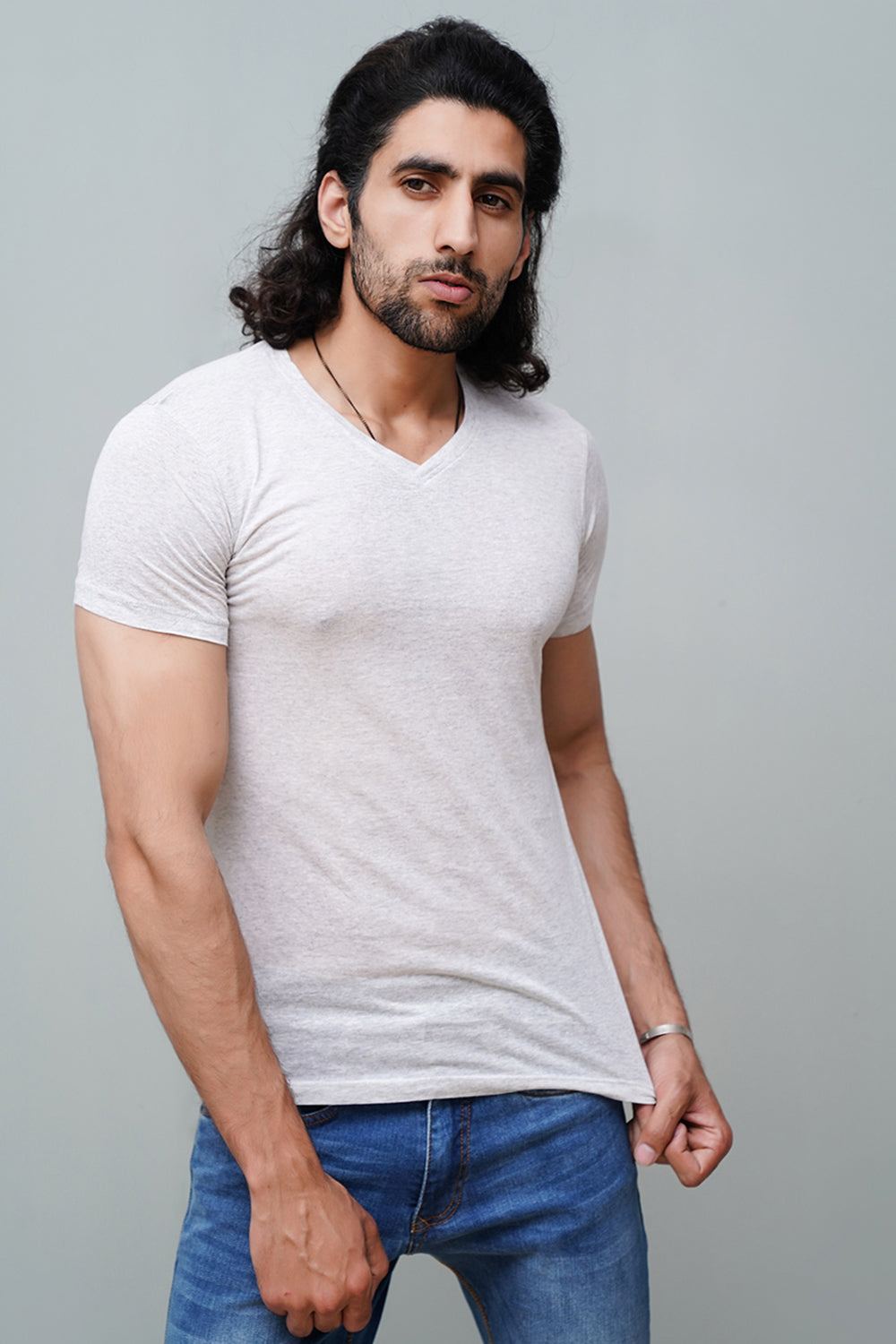 Light Grey Plain T-Shirt