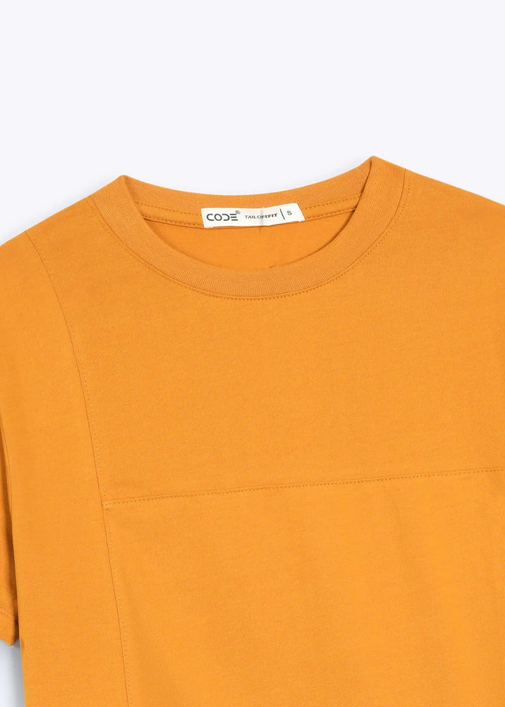 Mustard Seam Detail T-Shirt