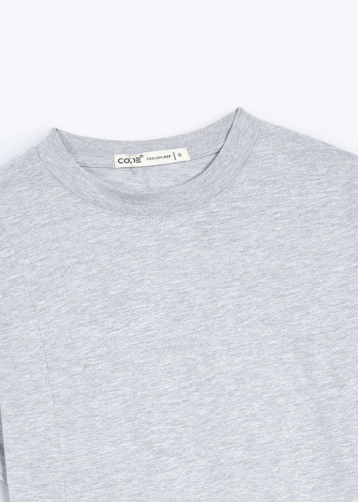 Grey Seam Detail T-Shirt