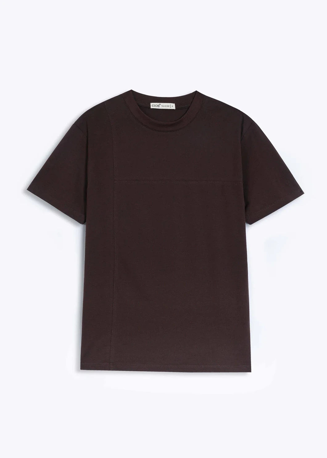 Mocha Brown Seam Detail T-Shirt