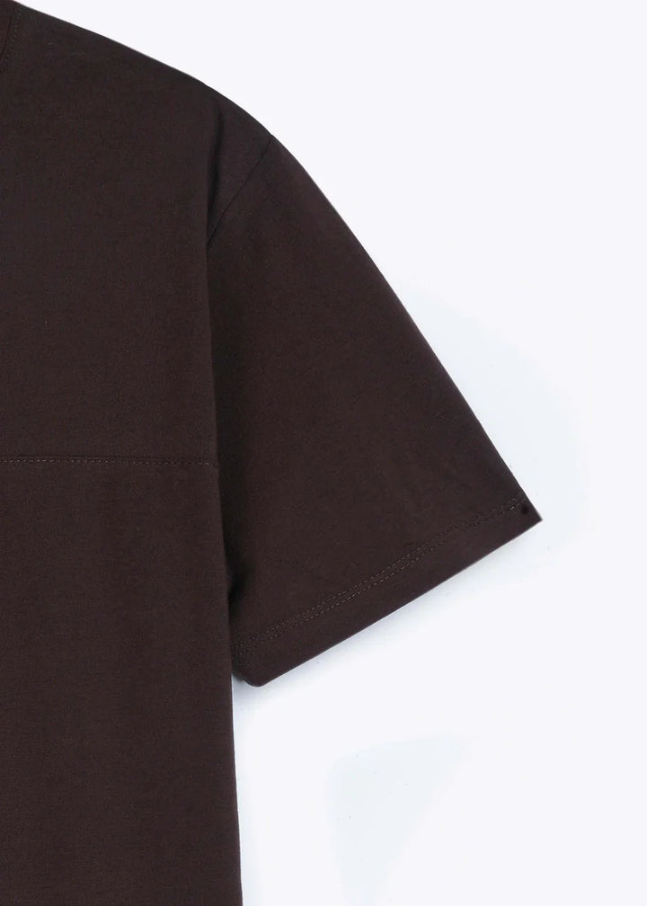 Mocha Brown Seam Detail T-Shirt