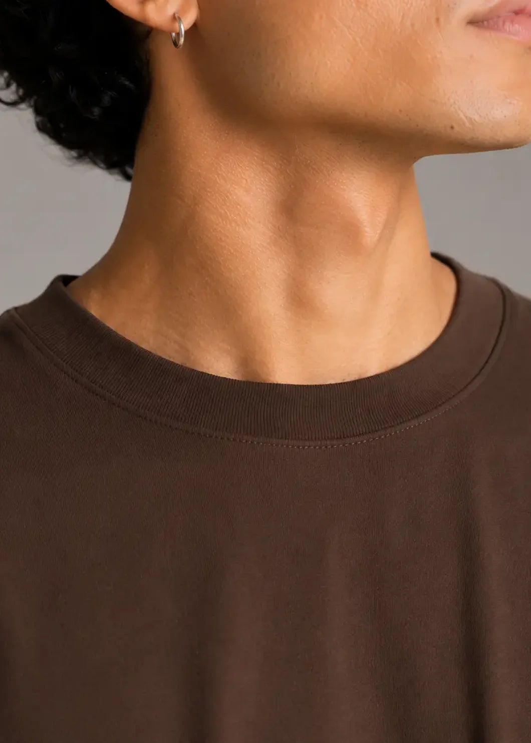 Heavy Box-Fit T-shirt — Brown