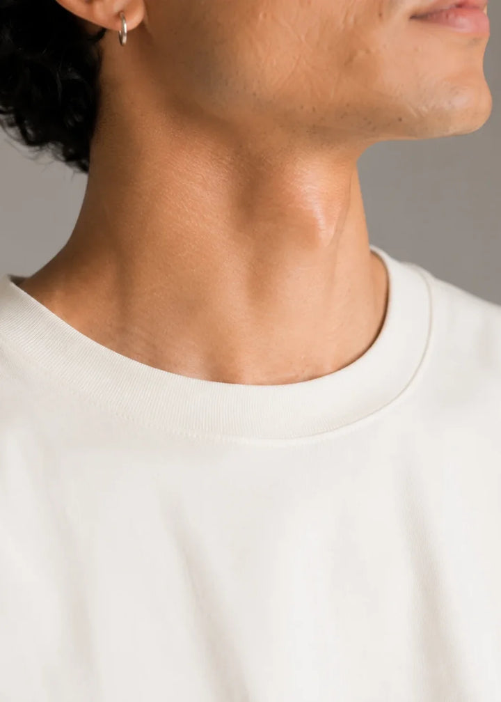 Heavy Box-Fit T-shirt — off white