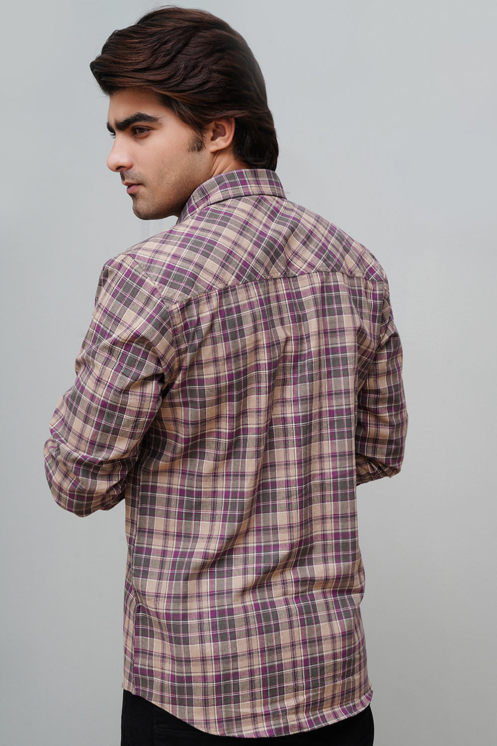 Check Brown Casual Shirt