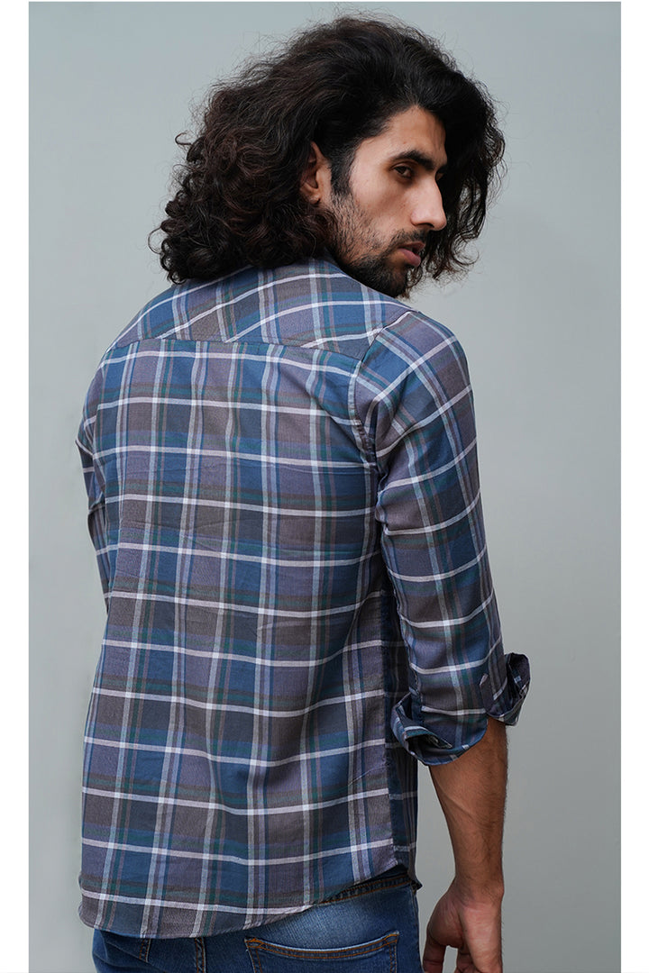 Check Grey Casual Shirt